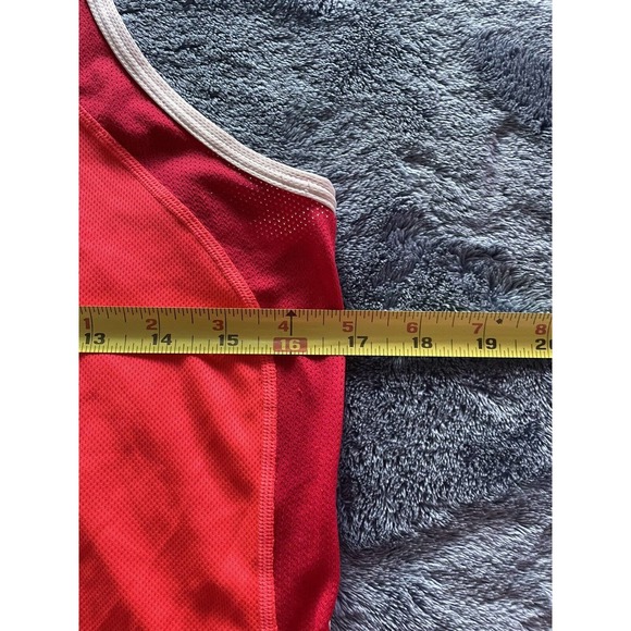 NIKE DRI-FIT WOMEN'S TRAINING MESH DOT RACERBACK‎ TANK TOP Size M / Red - Picture 7 of 7